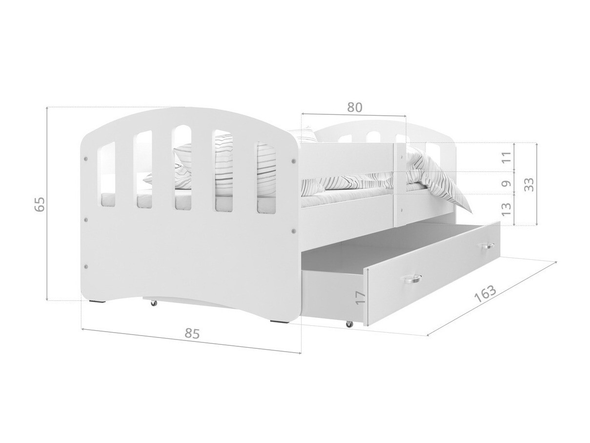 Krevet Aurora 133 (Siva)