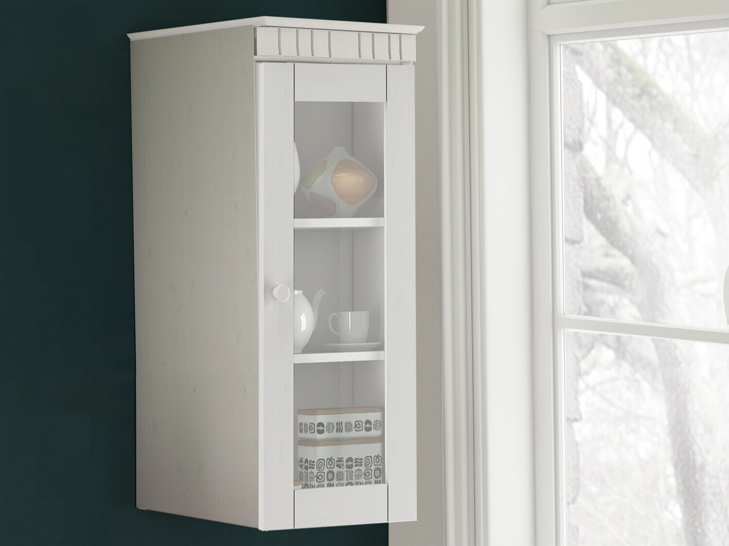 Zidna polica Elbelba 104 (Bijela)