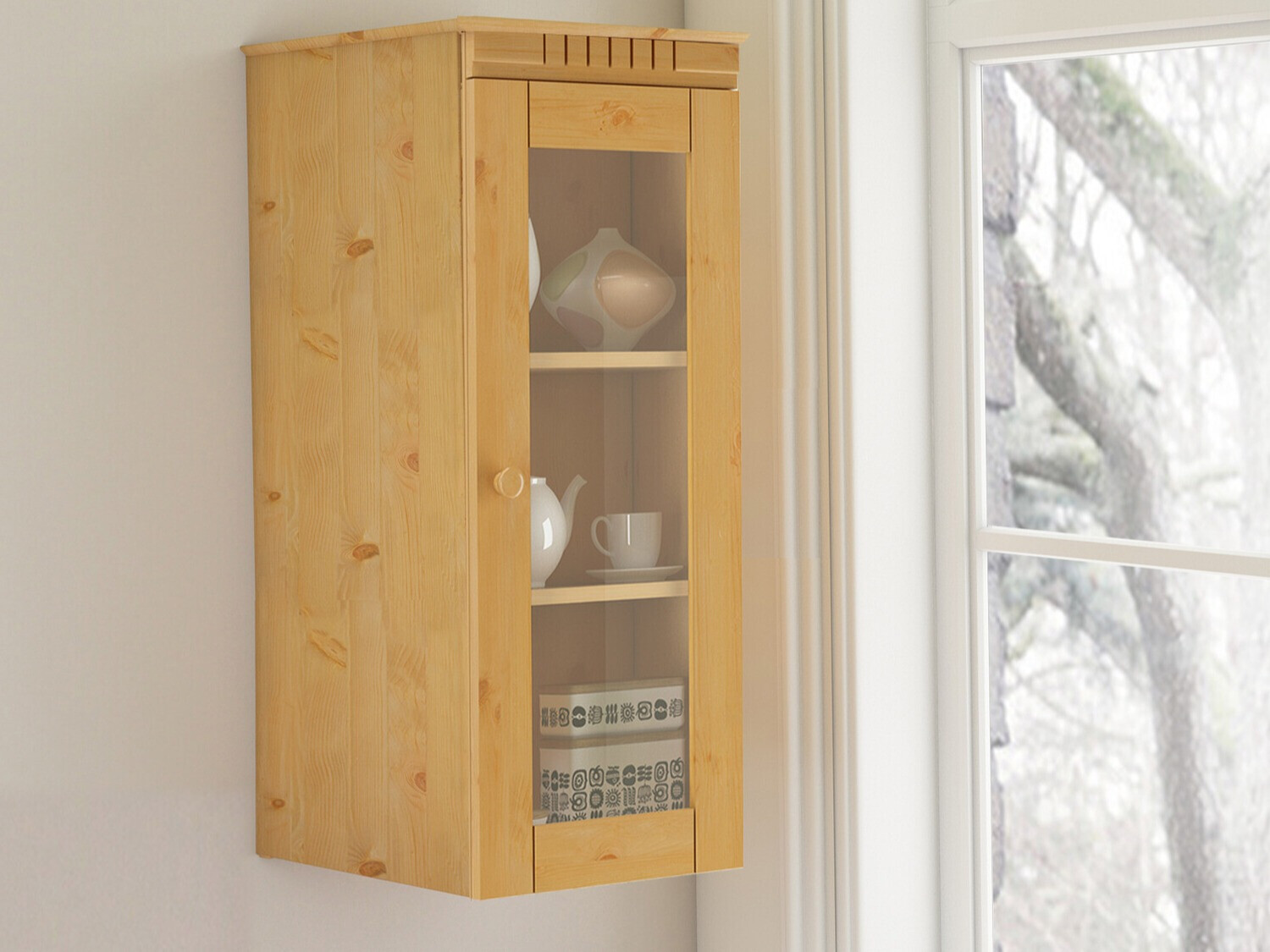 Zidna polica Elbelba 104 (Svijetlo smeđa)