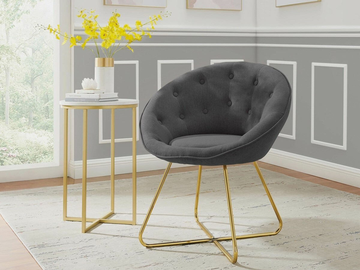 Fotelja Denton 416 (Antracit + Zlatna)