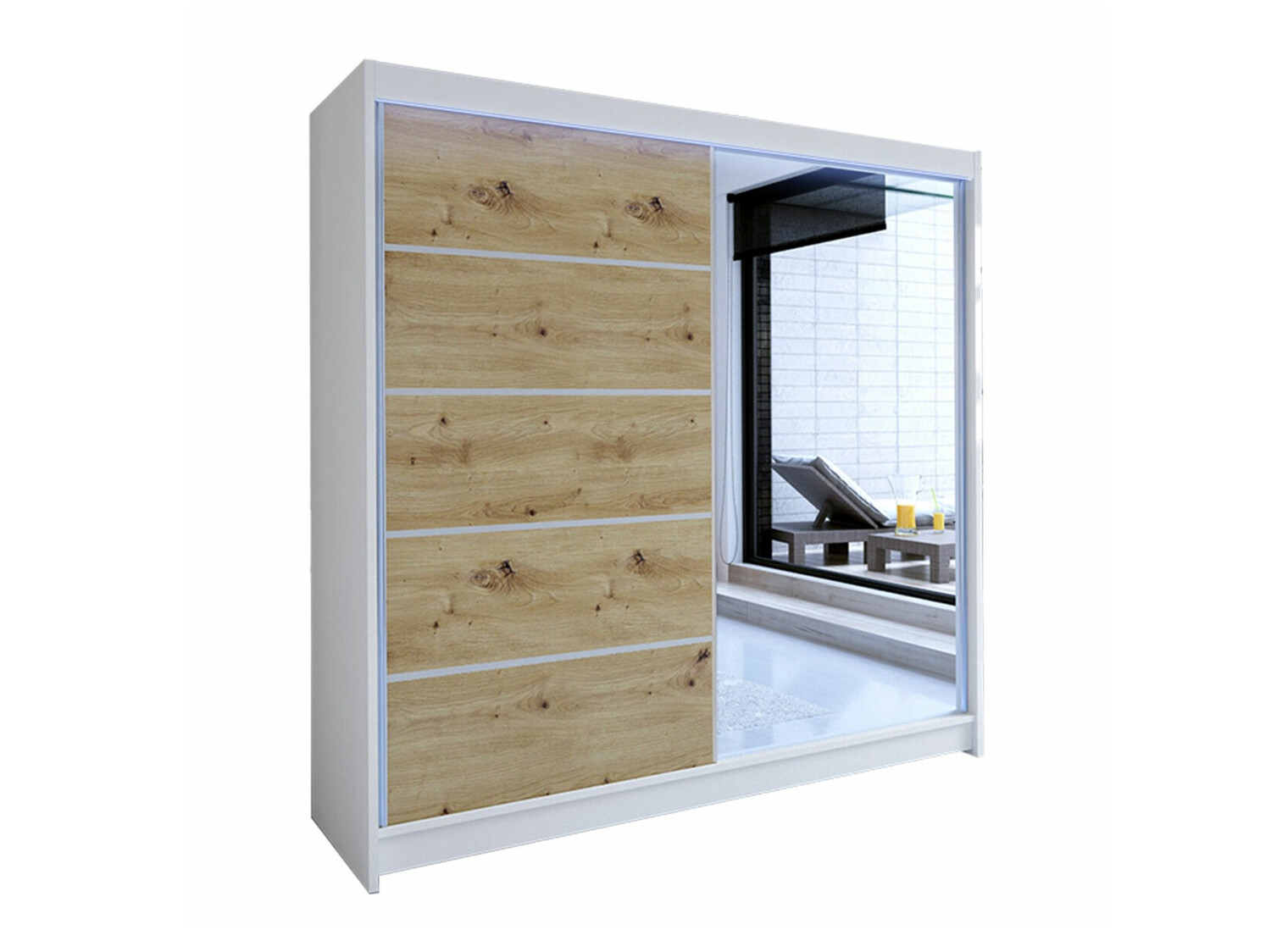 Ormar Closico 142 (Bijela + Artisan hrast)