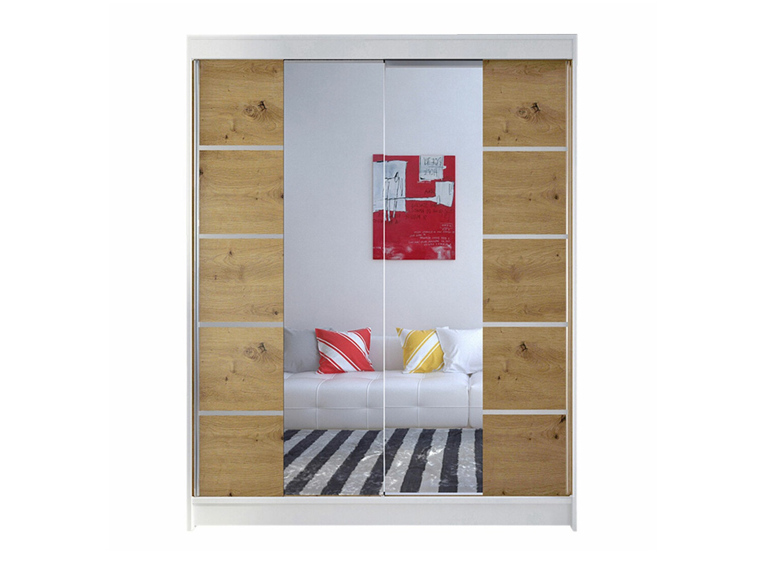 Ormar Closico Vastor V (Bijela + Hrast Artisan)