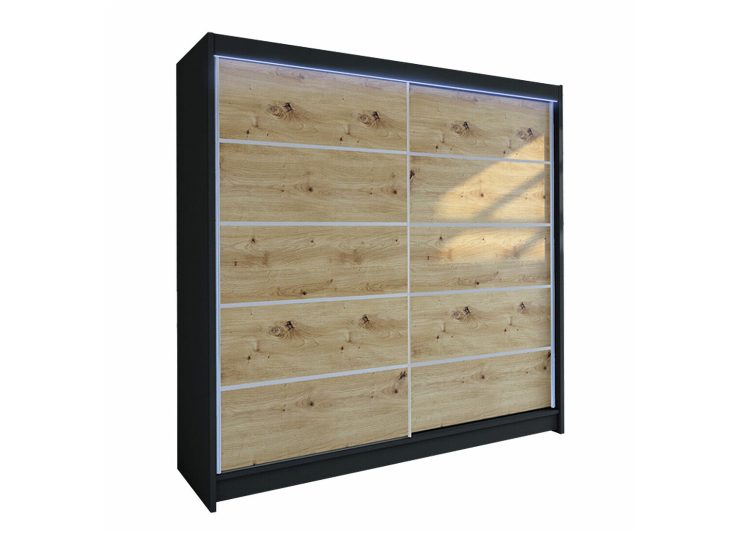 Ormar Closico 153 (Crna + Artisan hrast)