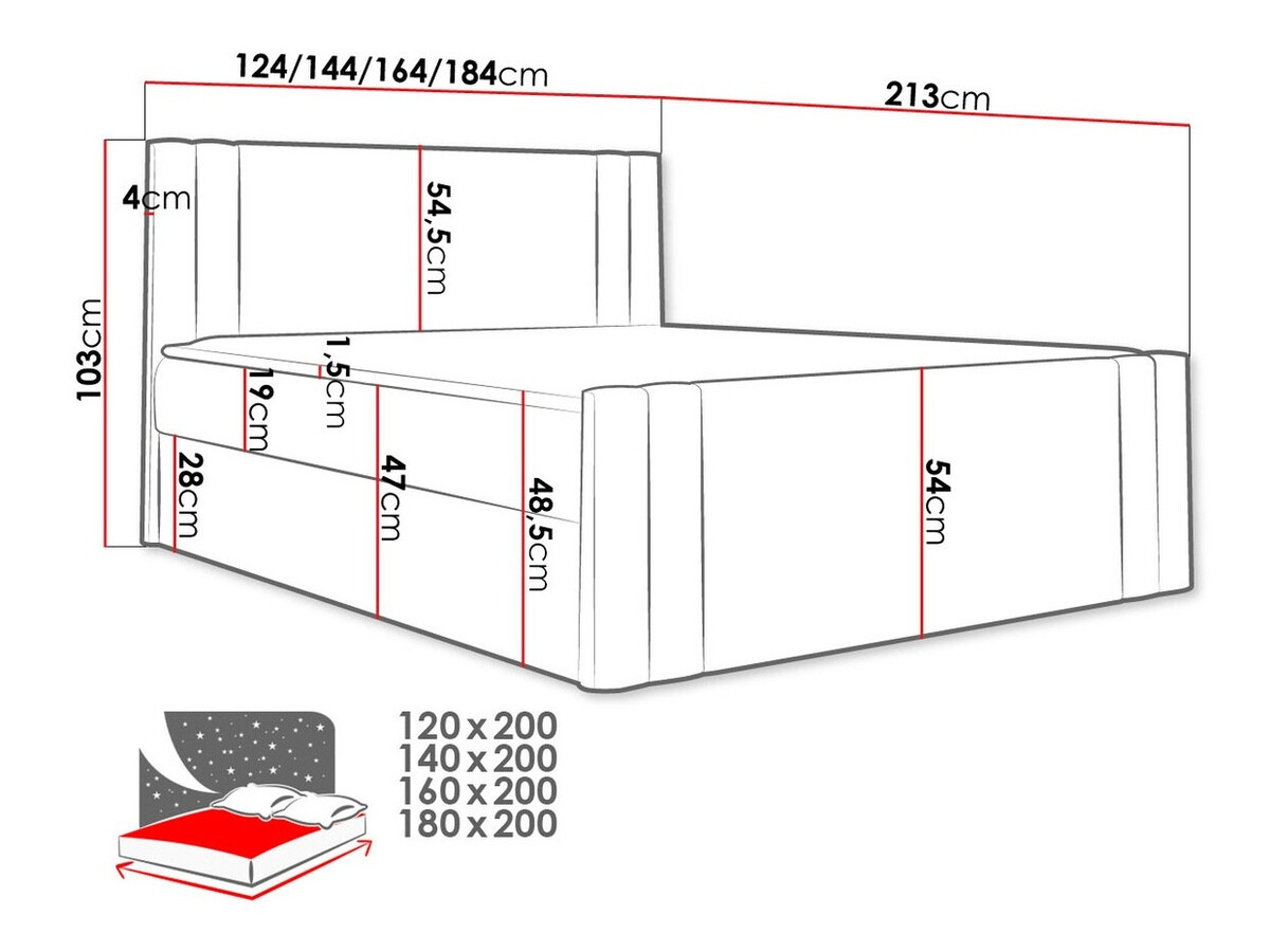 Boxspring krevet Mel (Amor Velvet 4304)