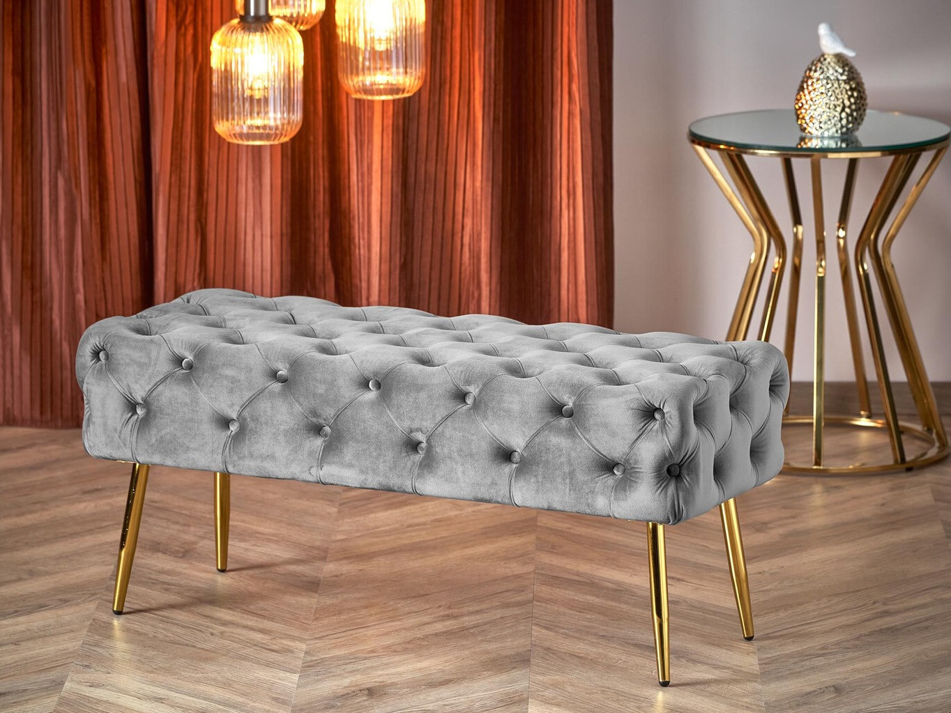 Tapecirana klupa Houston 1252 (Siva)