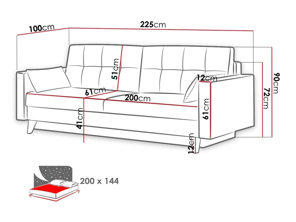 Kauč na razvlačenje Columbus 113 (Sawana 21)
