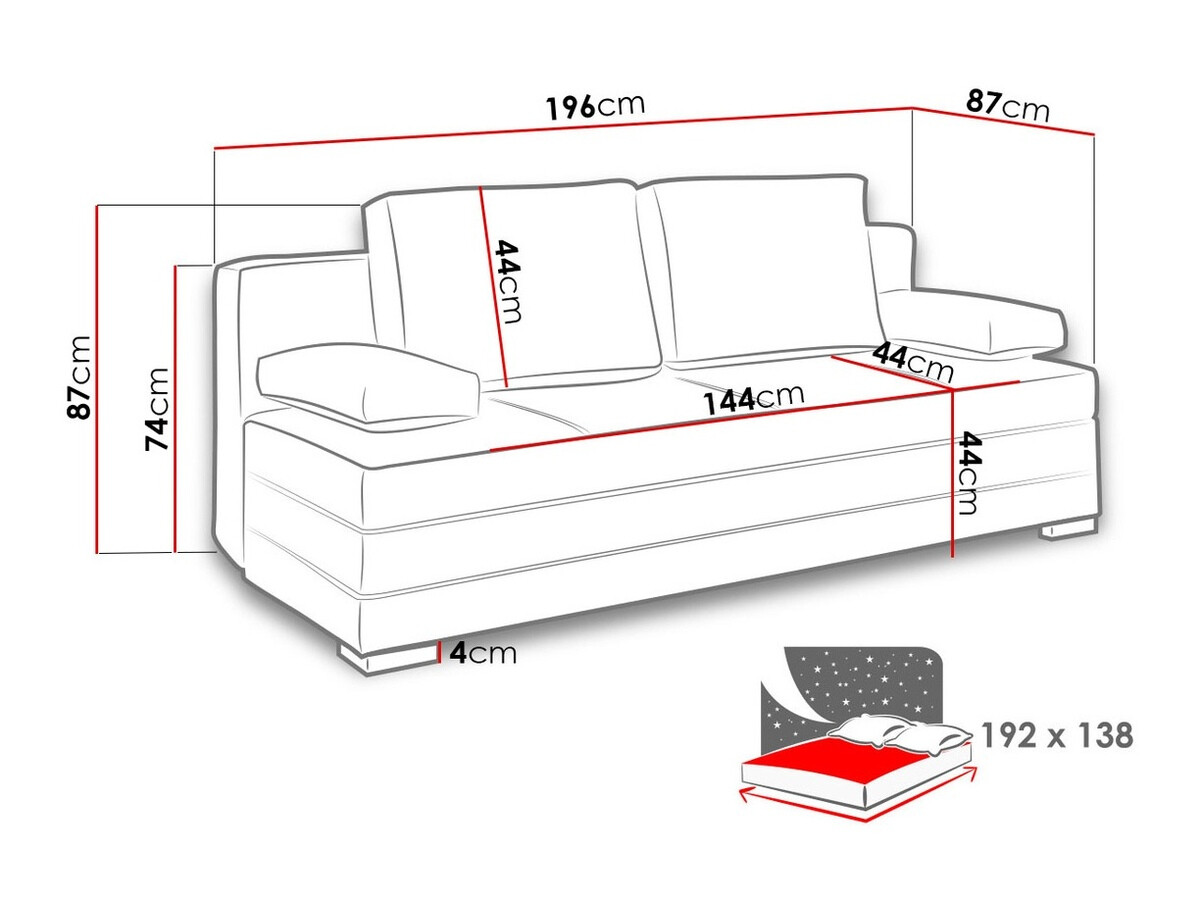 Kauč na razvlačenje Providence H100 (Avellio 101 + Avellio 118)