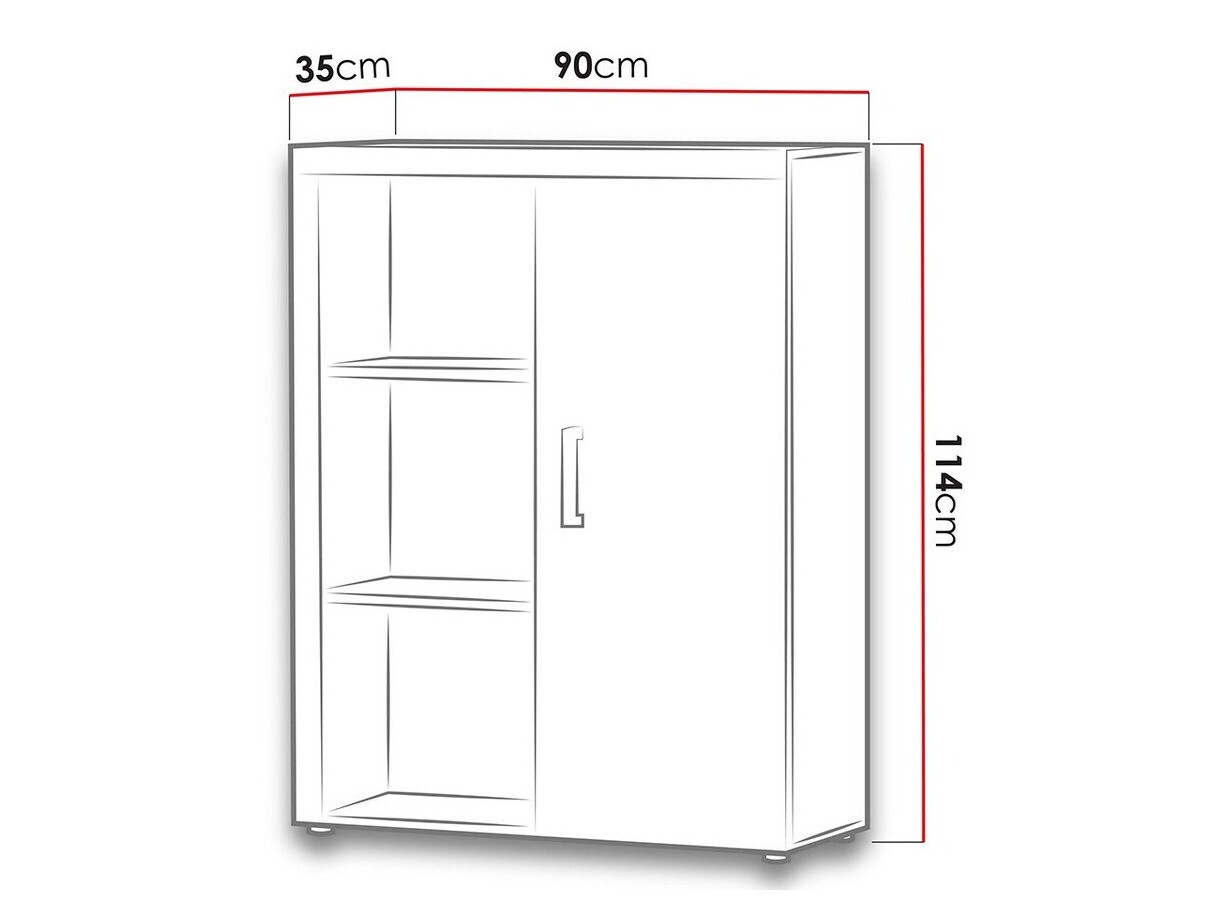 Ormarić Odebeli 102 (Bijela + Sjajno crna)
