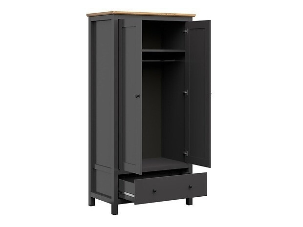 Set za spavaću sobu Sordoro 123 (Grafit + Hrast Artisan)