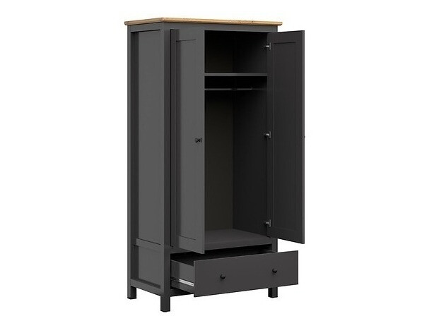 Set za spavaću sobu Sordoro 123 (Grafit + Hrast Artisan)