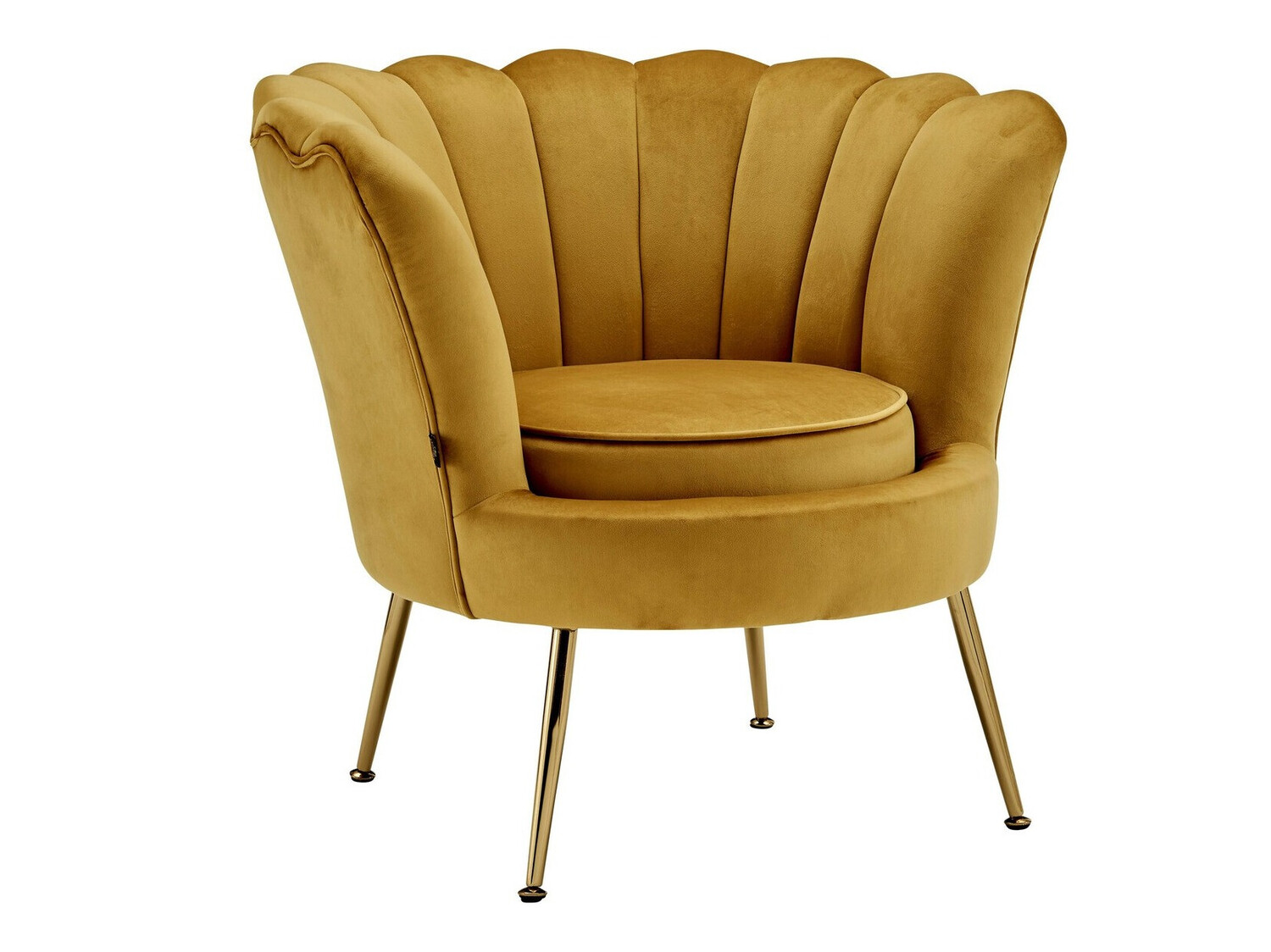 Fotelja Denton 227 (Žuta + Zlatno)