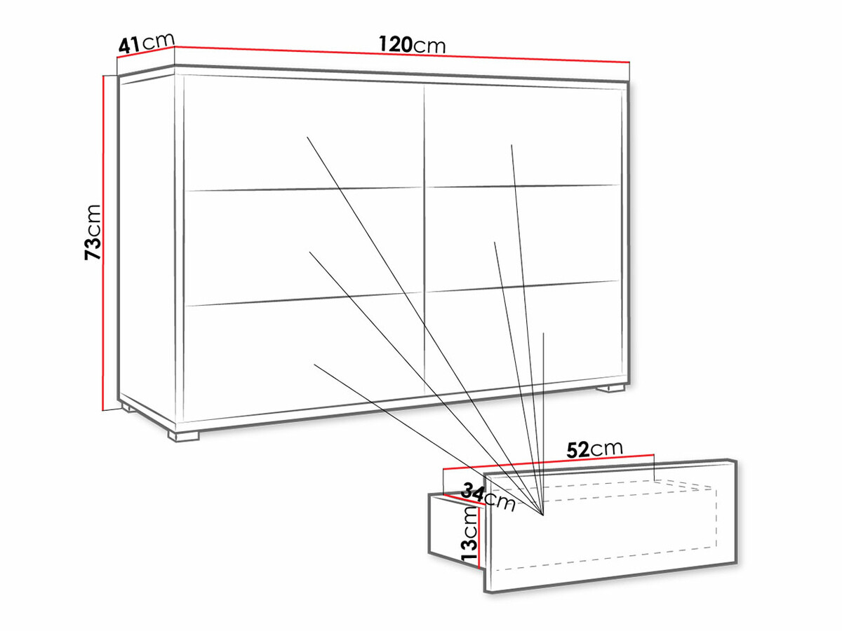 Komoda Comfivo Tutela II (Bijela)