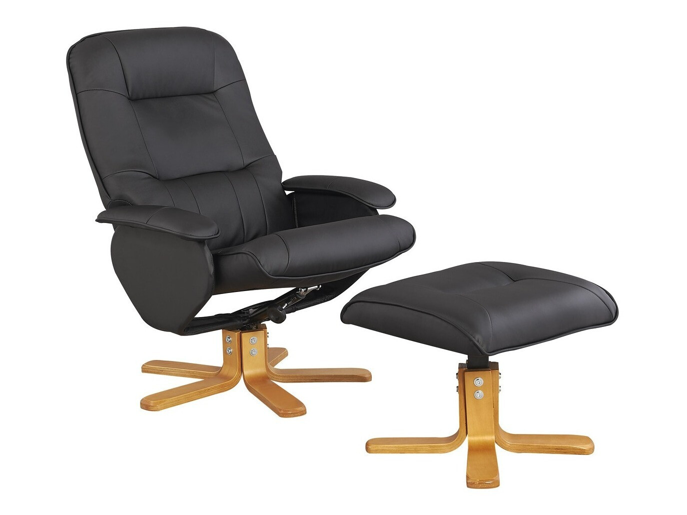 Fotelja Denton 293 (Crna + Svijetlo drvo)