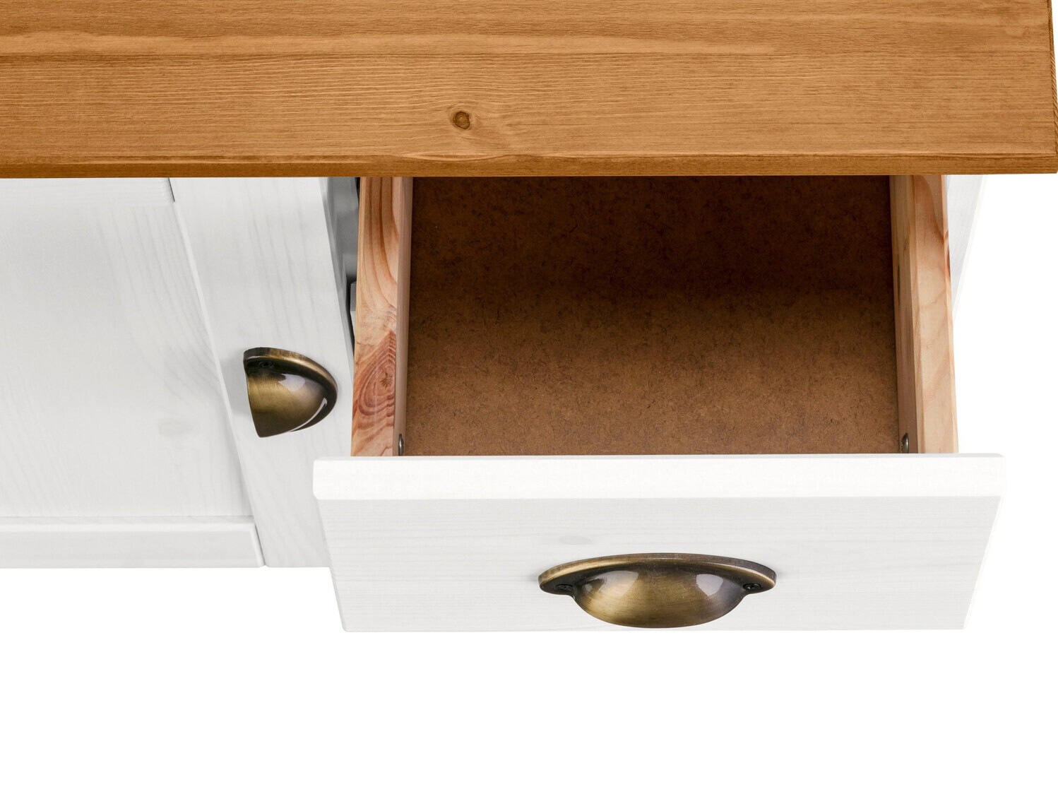 Samostojeći kupaonski ormarić za umivaonik Serelbu 101 (Bijela + Svijetlo smeđa)