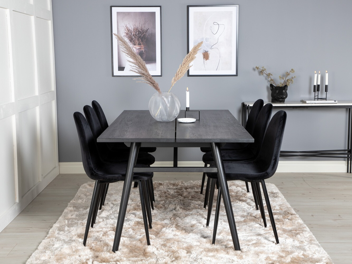 Blagovaonski set Dallas 1786 (Crna)