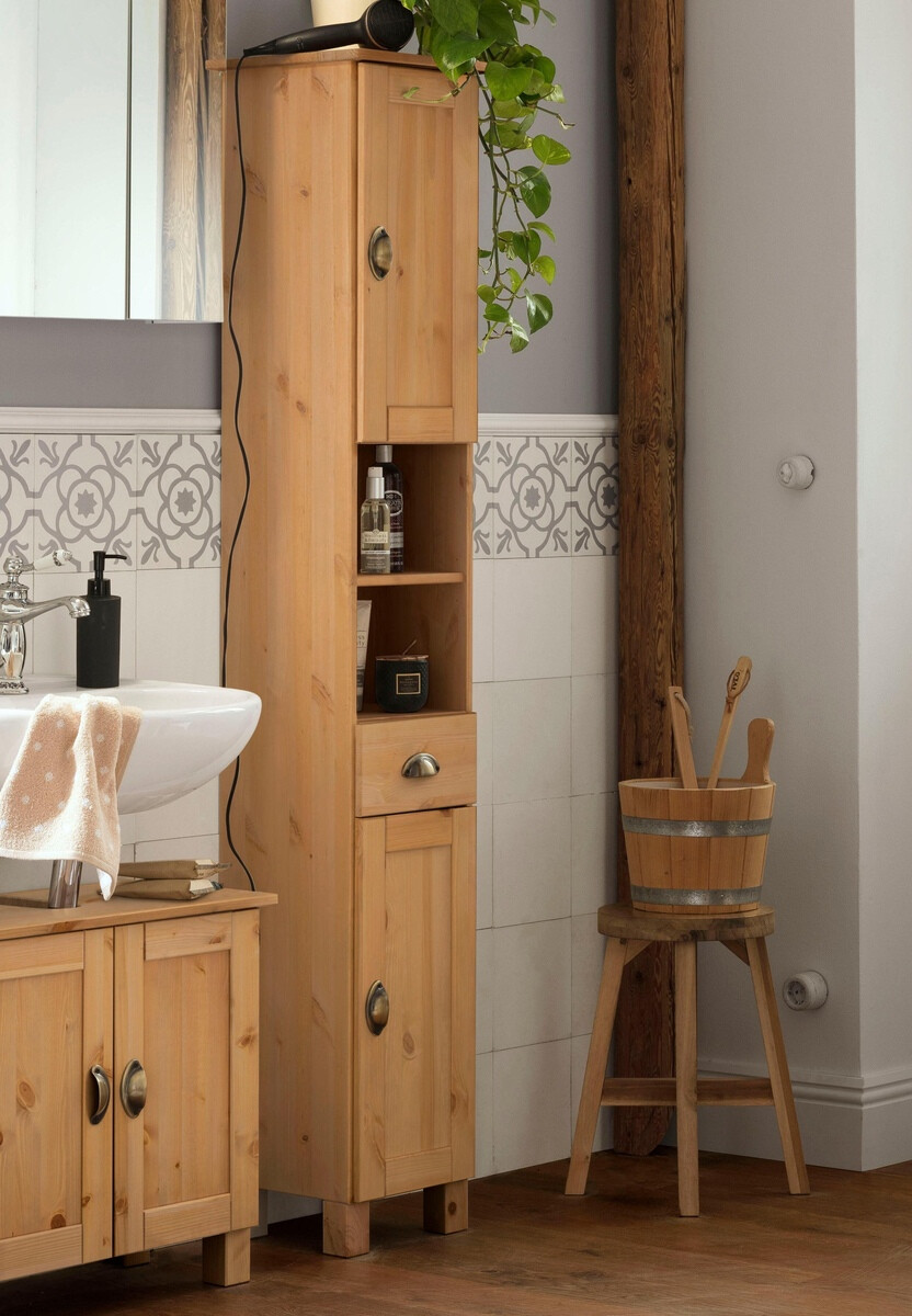 Samostojeći kupaonski ormarić Serelbu 107 (Svijetlo smeđa)