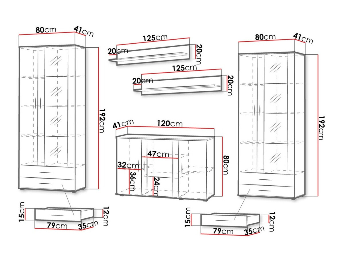 Set za dnevni boravak Tornola 111 (Hrast Lefkas + Crna)