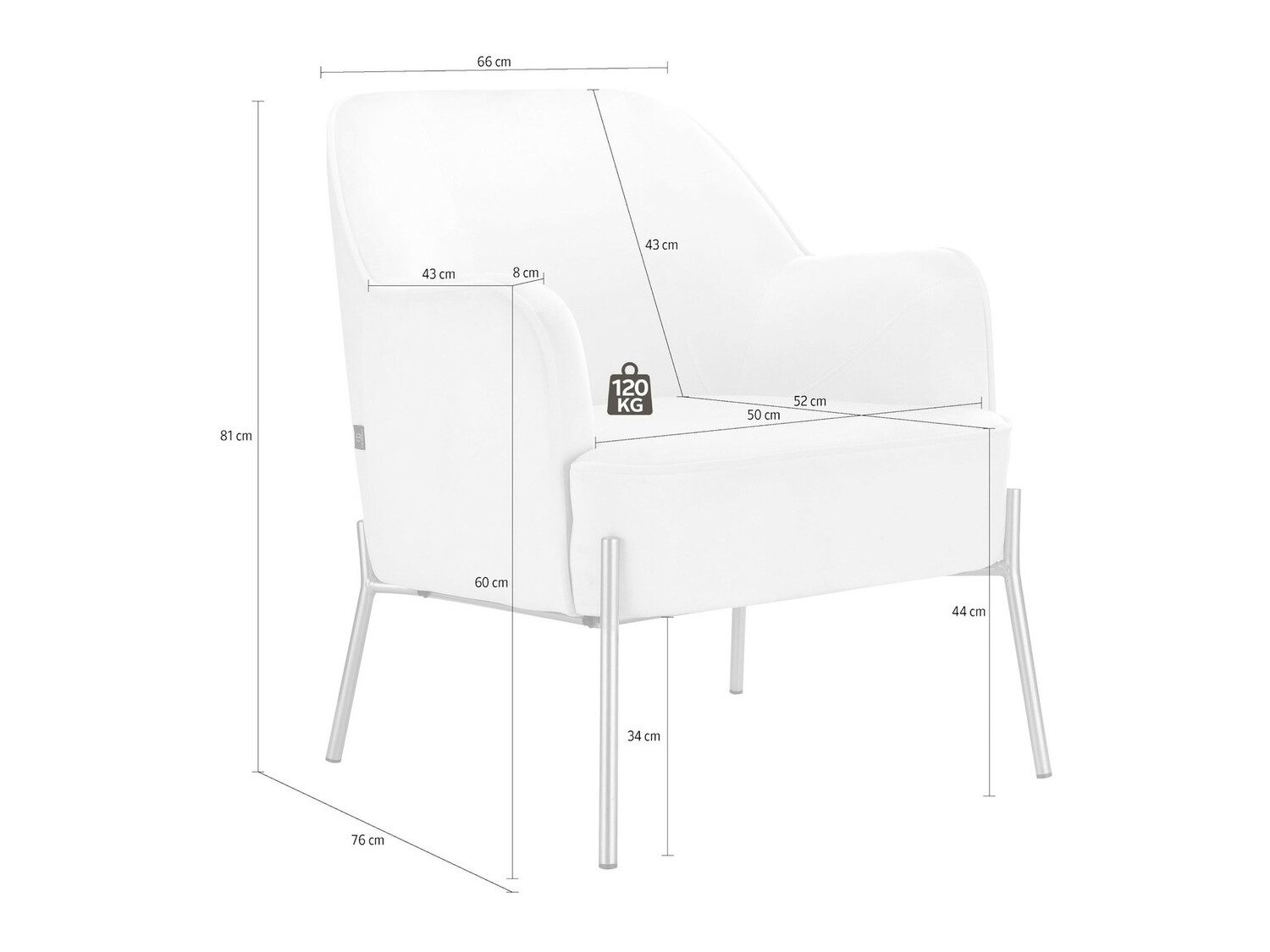 Fotelja Denton 597 (Siva + Zlatna)