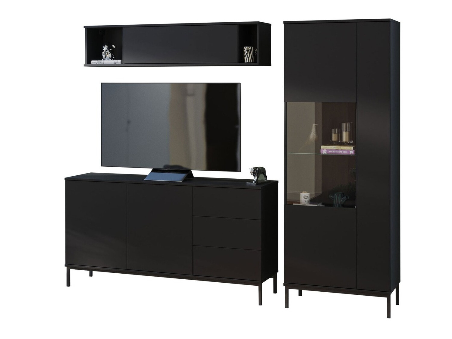 Set za dnevni boravak Lomsore 110 (Crna)