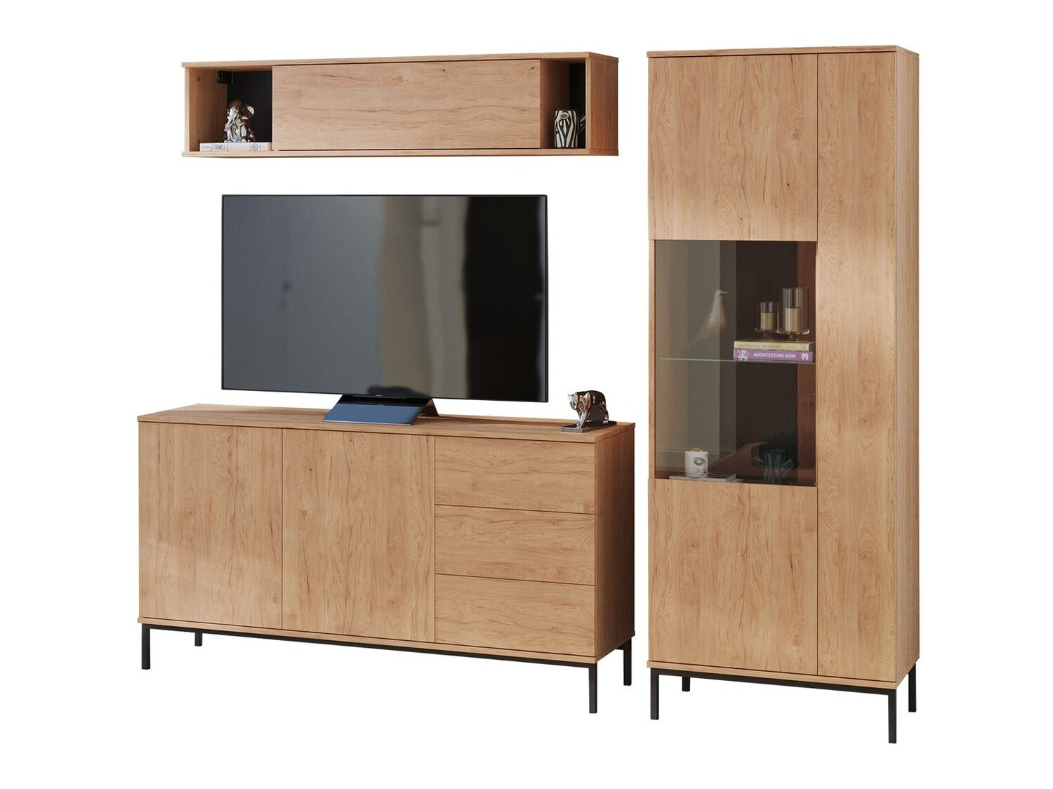 Set za dnevni boravak Lomsore 110 (Svijetlo drvo)