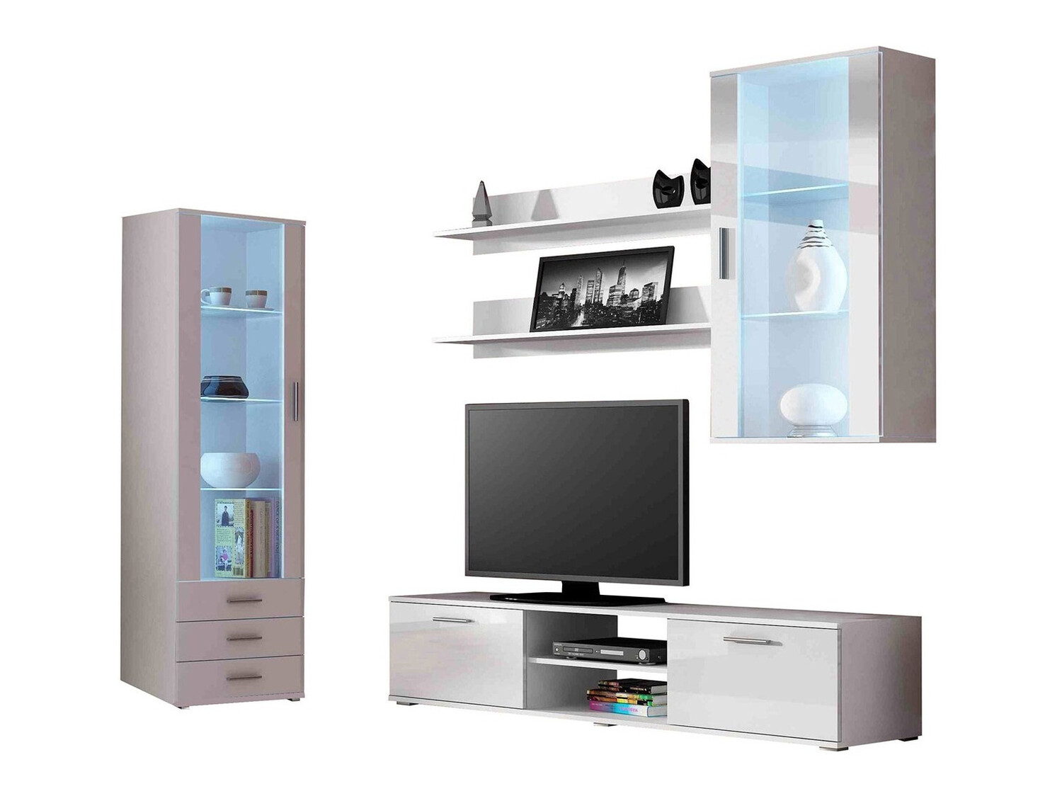 Dnevni boravak Tornola 114 (Bijela + Sjajno bijela)