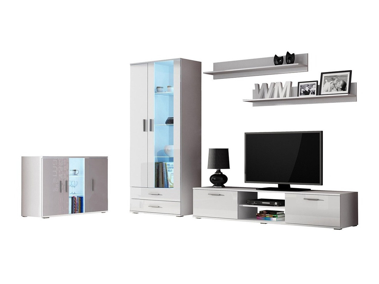 Dnevni boravak Tornola 116 (Bijela + Sjajno bijela)