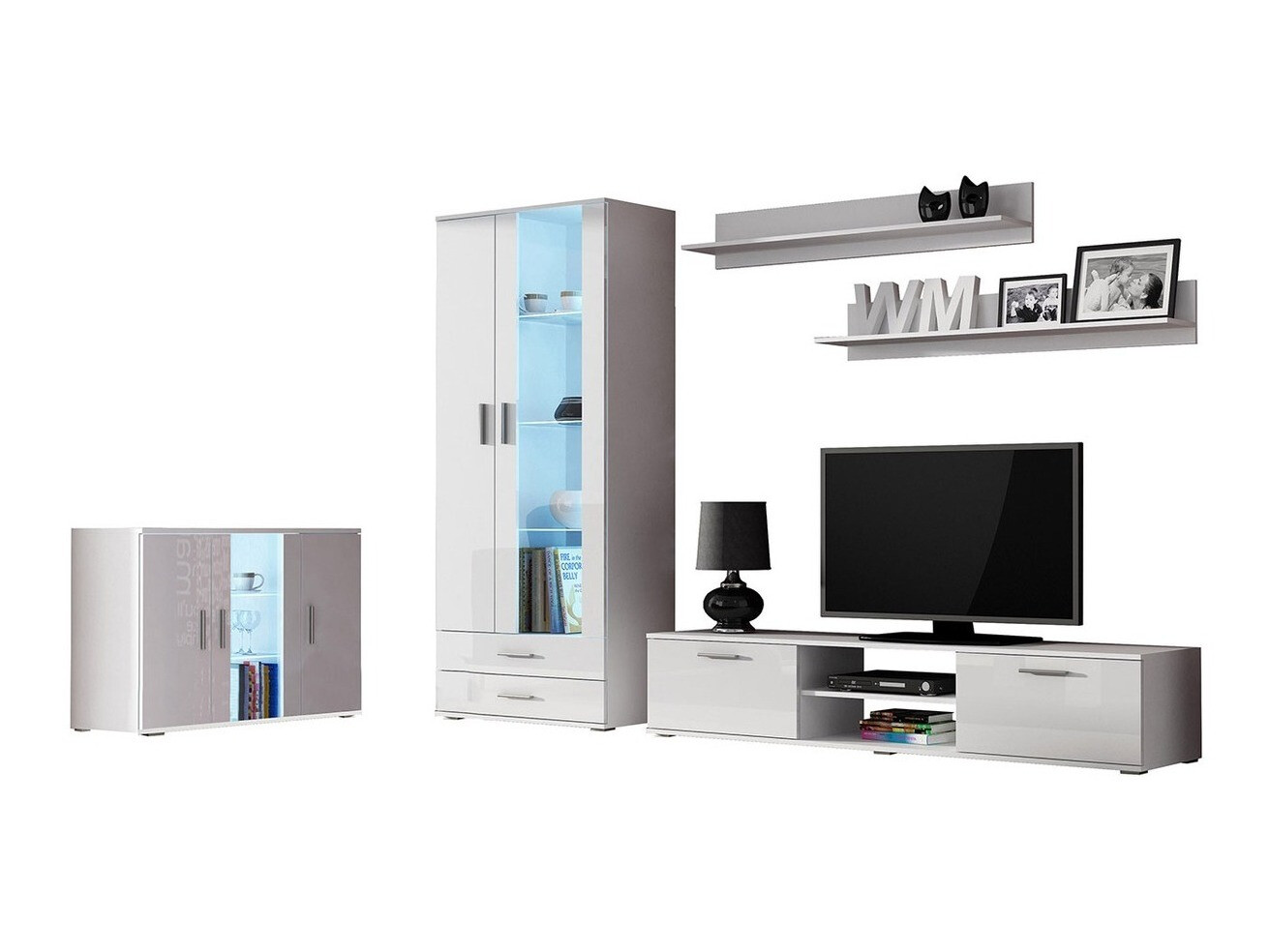 Dnevni boravak Tornola 116 (Bijela + Sjajno bijela)