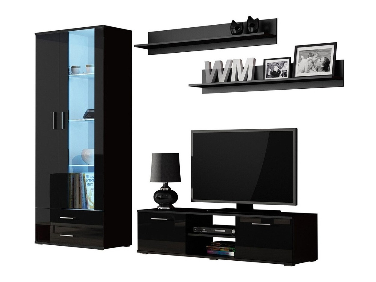 Dnevni boravak Tornola 117 (Crna + Sjajno crna)