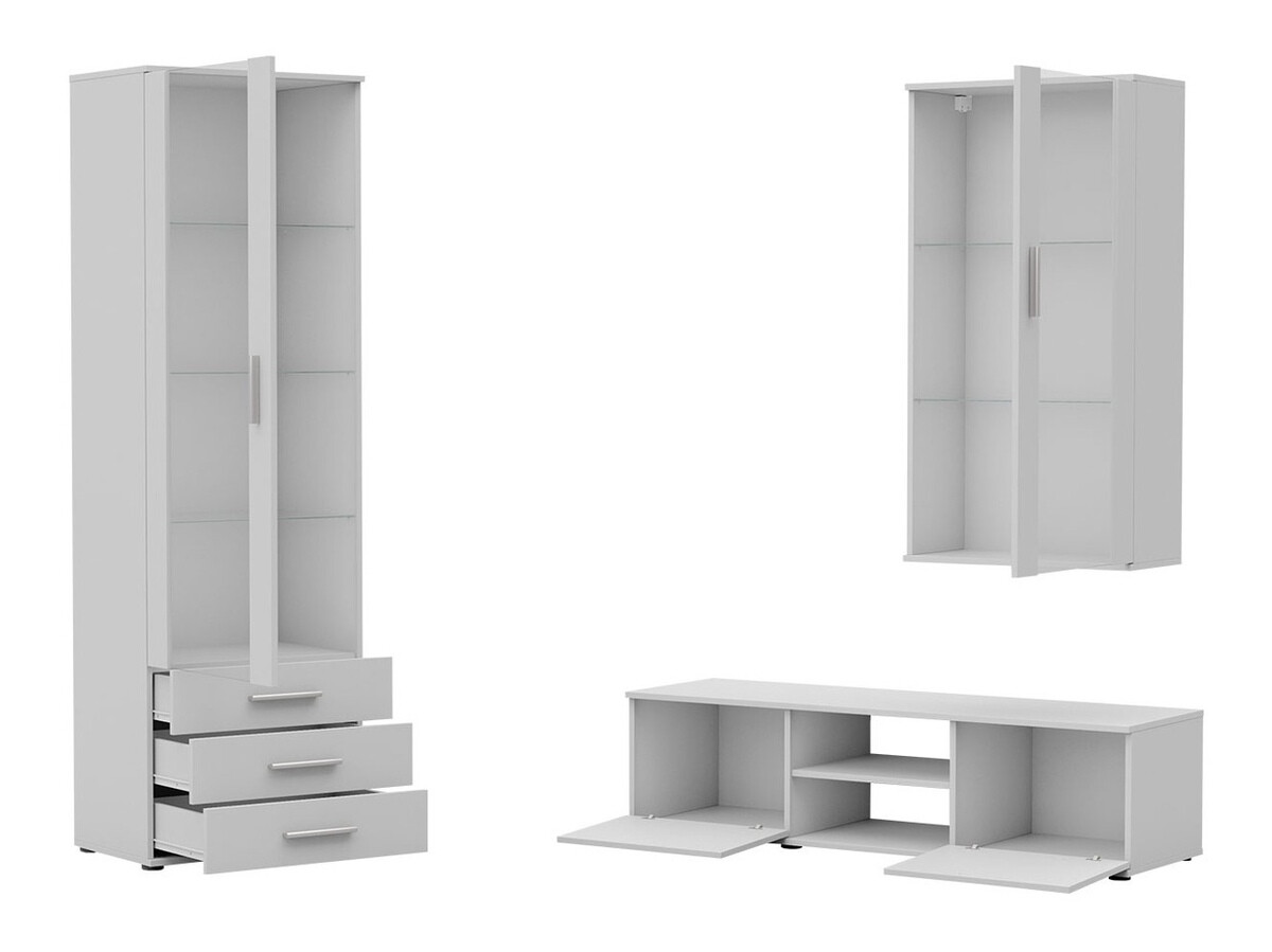 Set za dnevni boravak Tornola 114 (Bijela + Sjajno bijela)