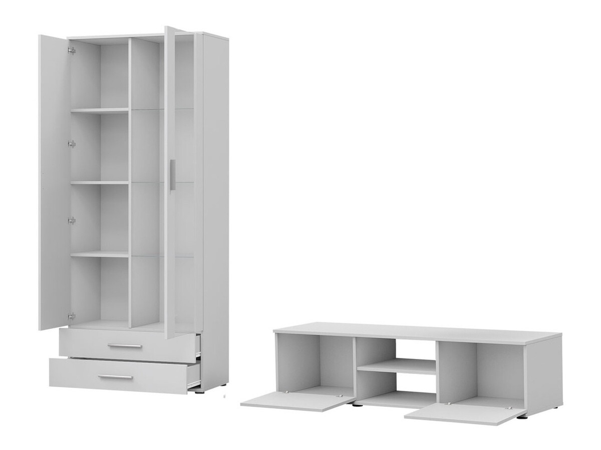 Set za dnevni boravak Tornola 117 (Bijela + Sjajno bijela)