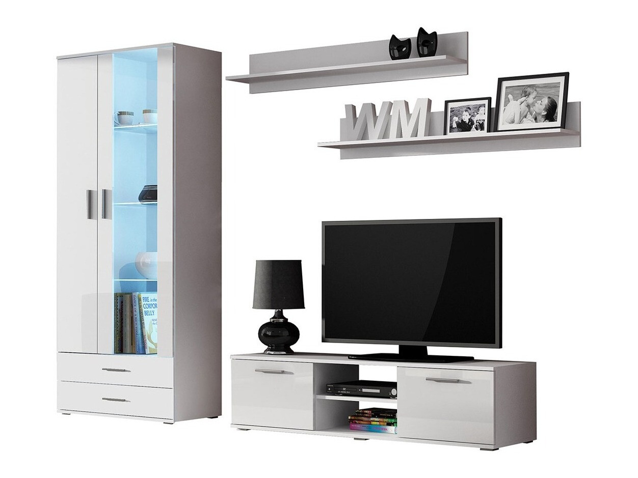 Set za dnevni boravak Tornola 117 (Bijela + Sjajno bijela)