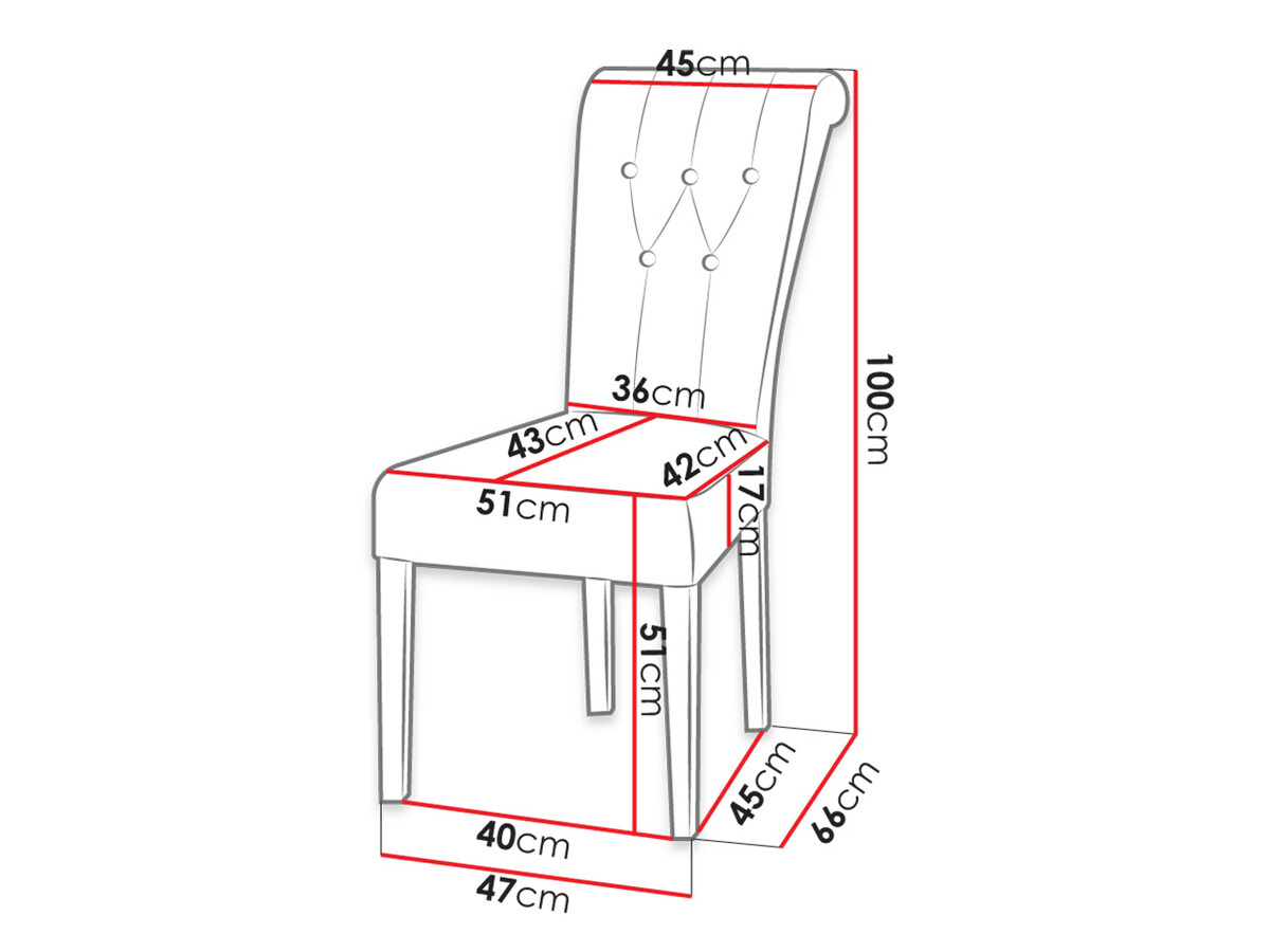 Stolica Racine 106 (Crna + Magic Velvet 2258)
