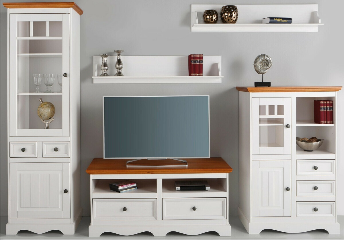 TV stol Fentivo 102 (Bijela + Hrast u boji meda)