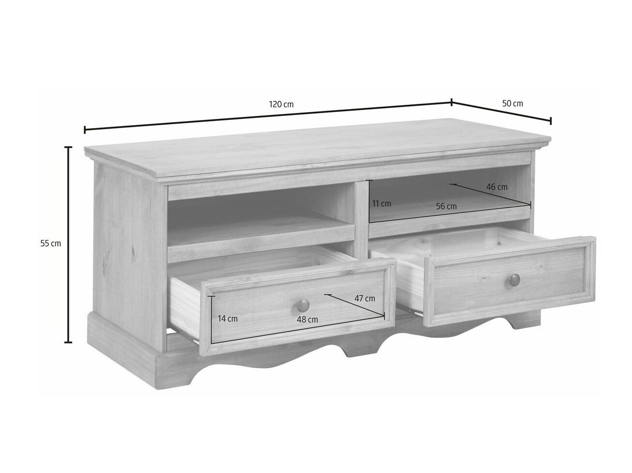 TV stol Fentivo 102 (Bijela)