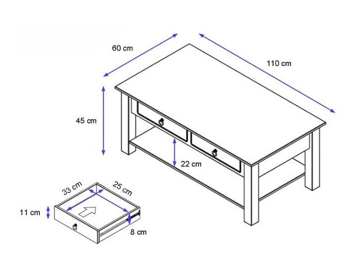 Stolić za kavu Denton 120 (Bijela)
