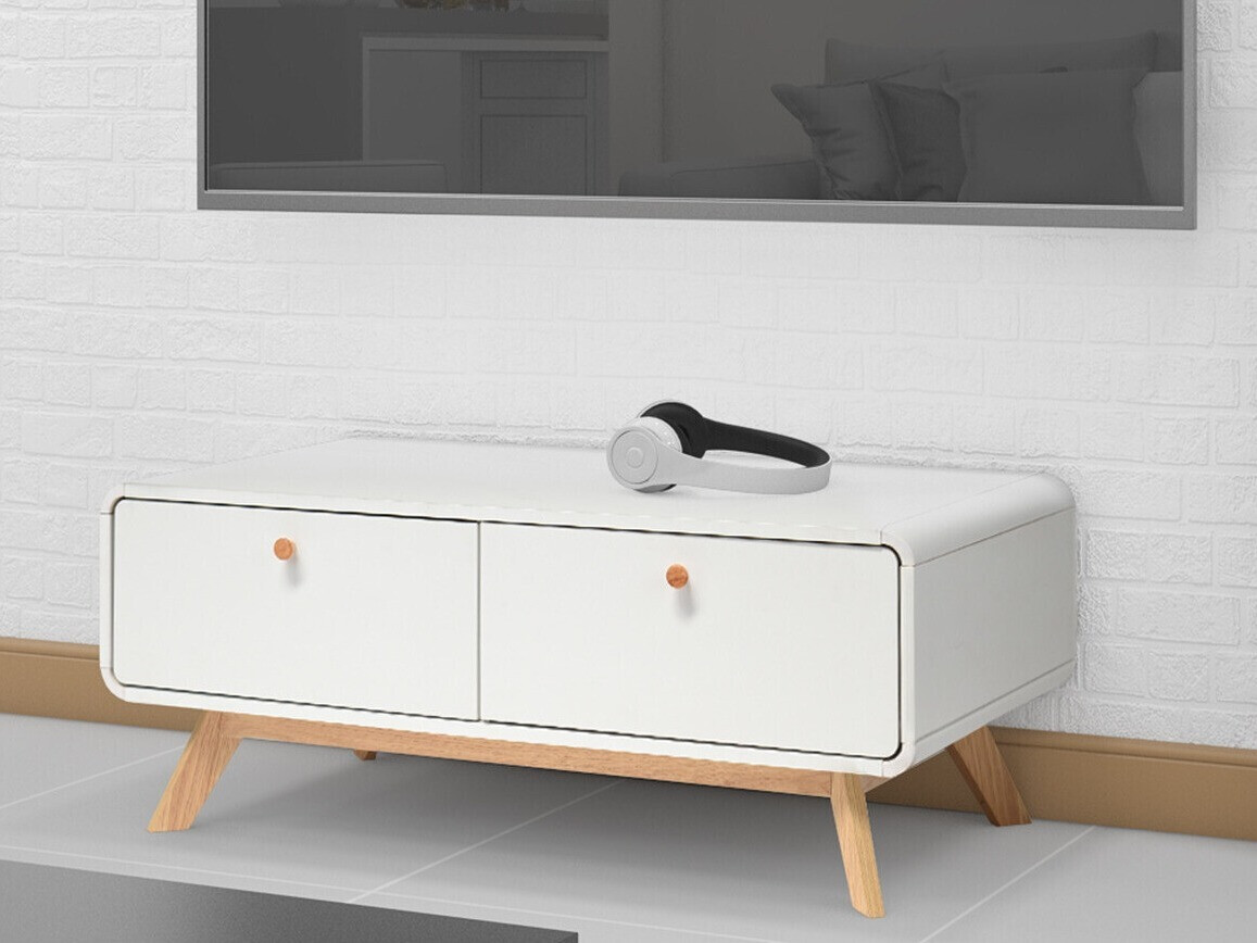 Stolić za kavu Elbtena 100 (Bijela + Hrast)