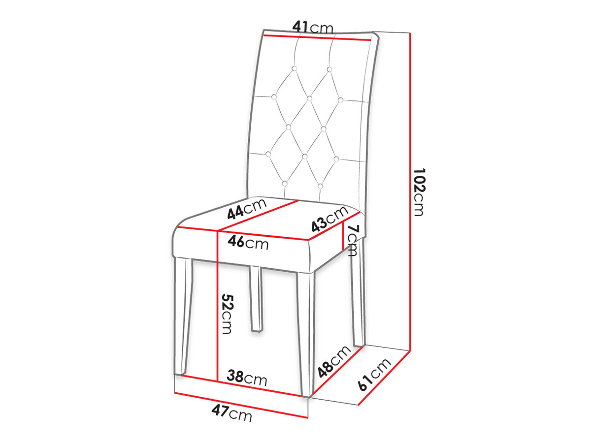Stolica Racine 111 (Bijela + Magic Velvet 2250)