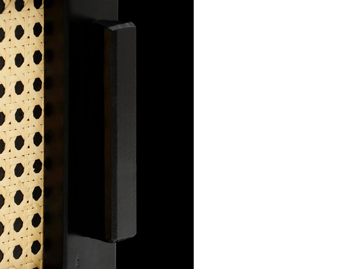 Komoda Nucalu 104 (Crna + Svijetlo smeđa)