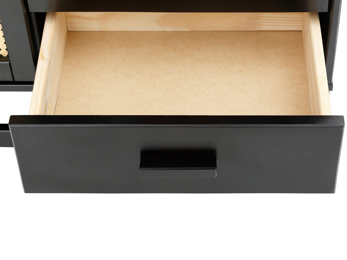 Komoda Nucalu 104 (Crna + Svijetlo smeđa)