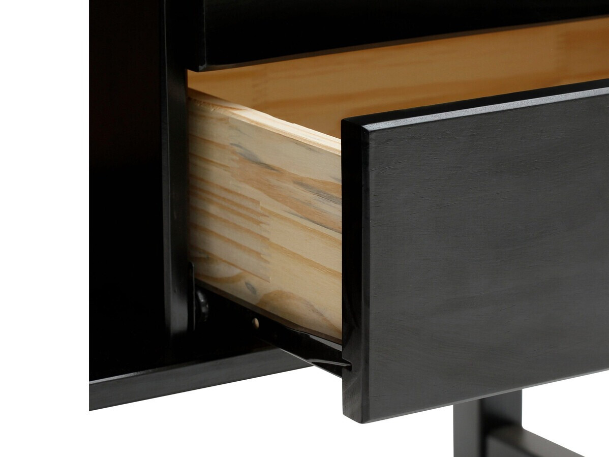 Komoda Nucalu 104 (Crna + Svijetlo smeđa)