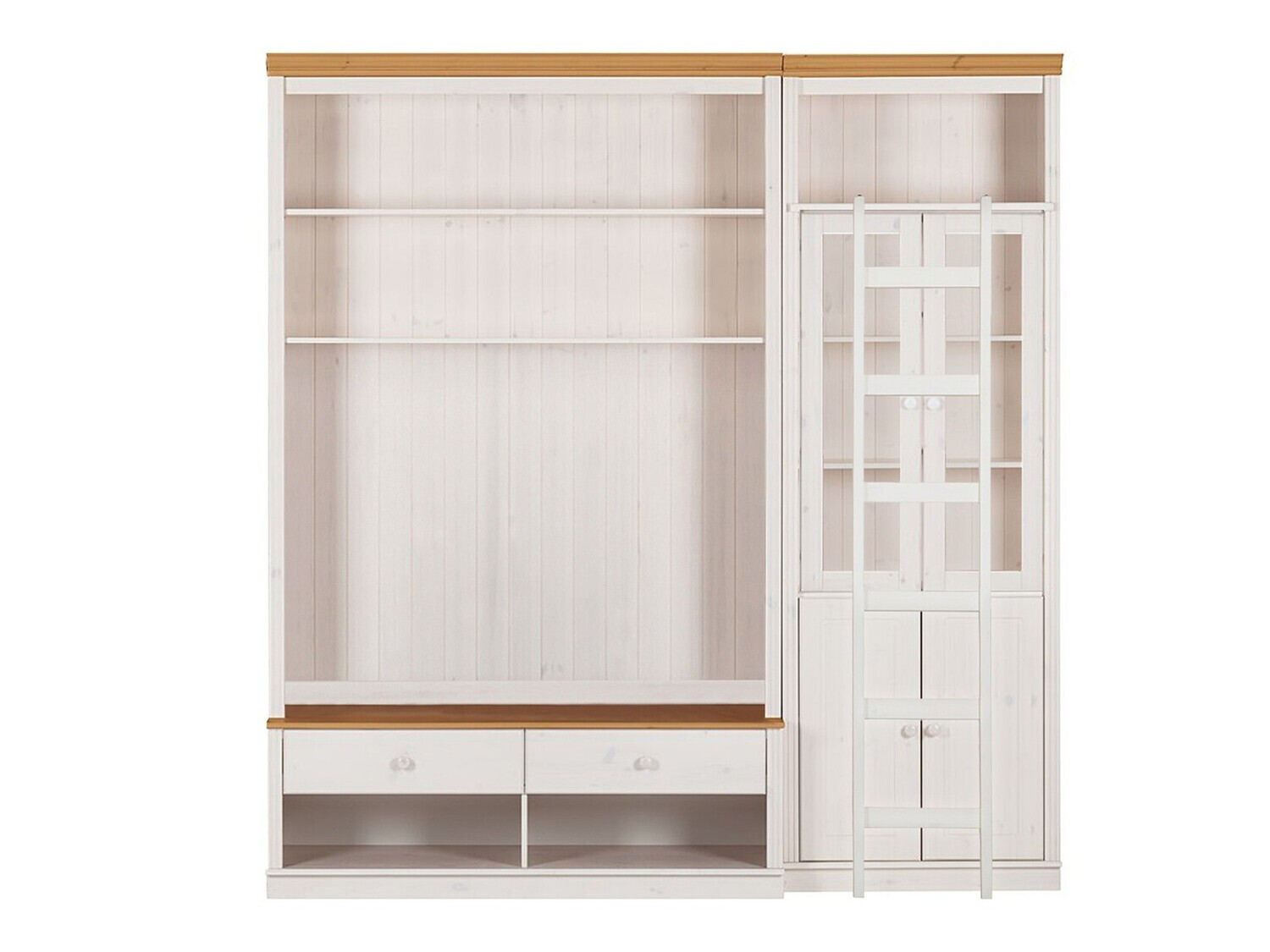 Set za dnevni boravak Saltoro 125 (Bijela + Hrast u boji meda)