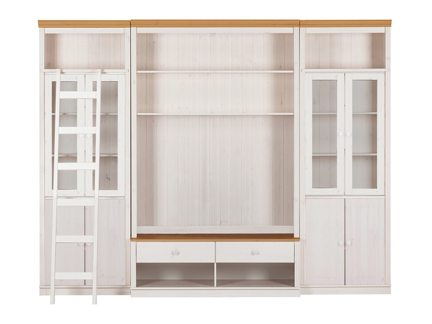 Set za dnevni boravak Saltoro 128 (Bijela + Hrast u boji meda)