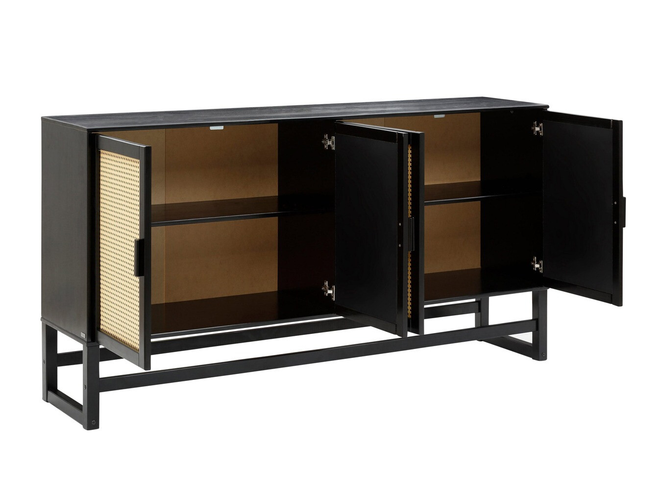 Ormarić Nucalu 107 (Crna + Svijetlo smeđa)