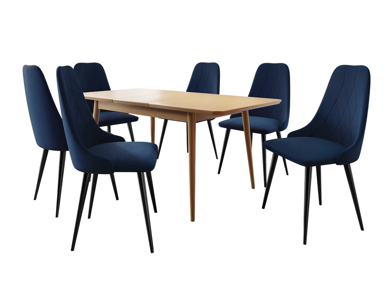 Blagovaonski set Racine 125 (Crna + Magic Velvet 2216)