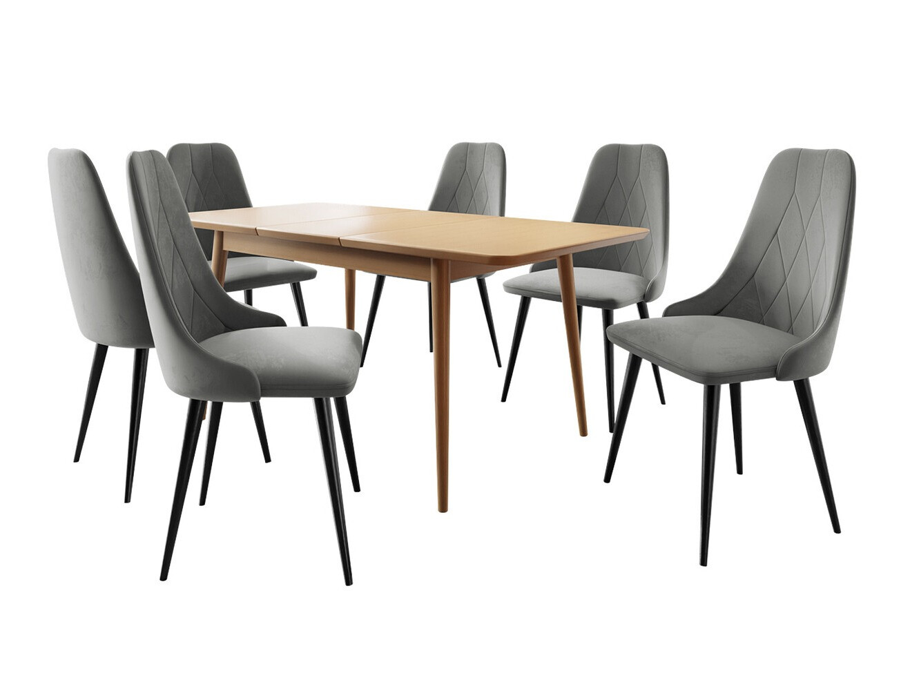 Blagovaonski set Racine 125 (Crna + Magic Velvet 2217)