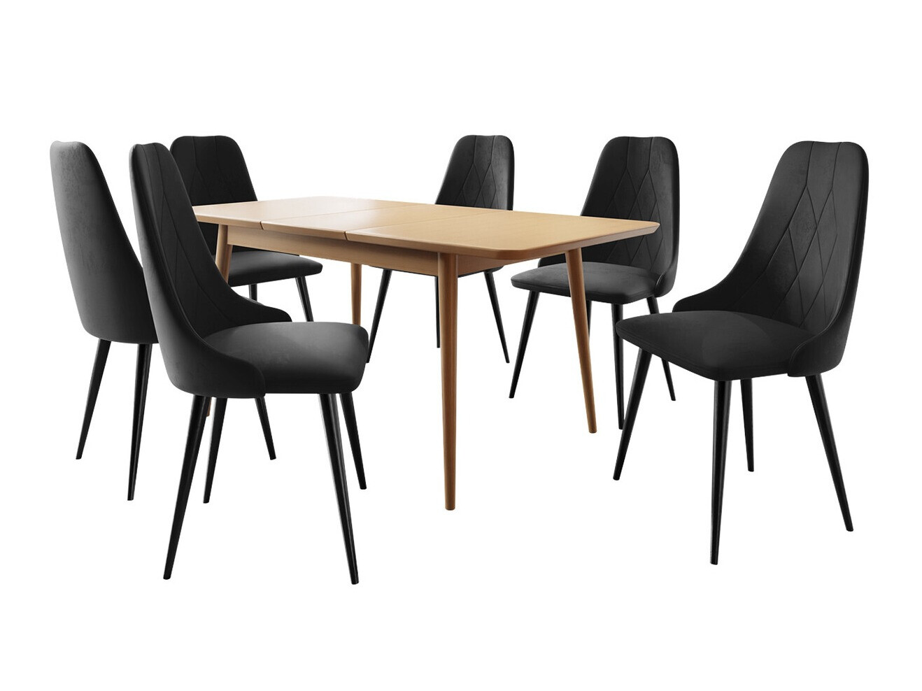 Blagovaonski set Racine 125 (Crna + Magic Velvet 2219)