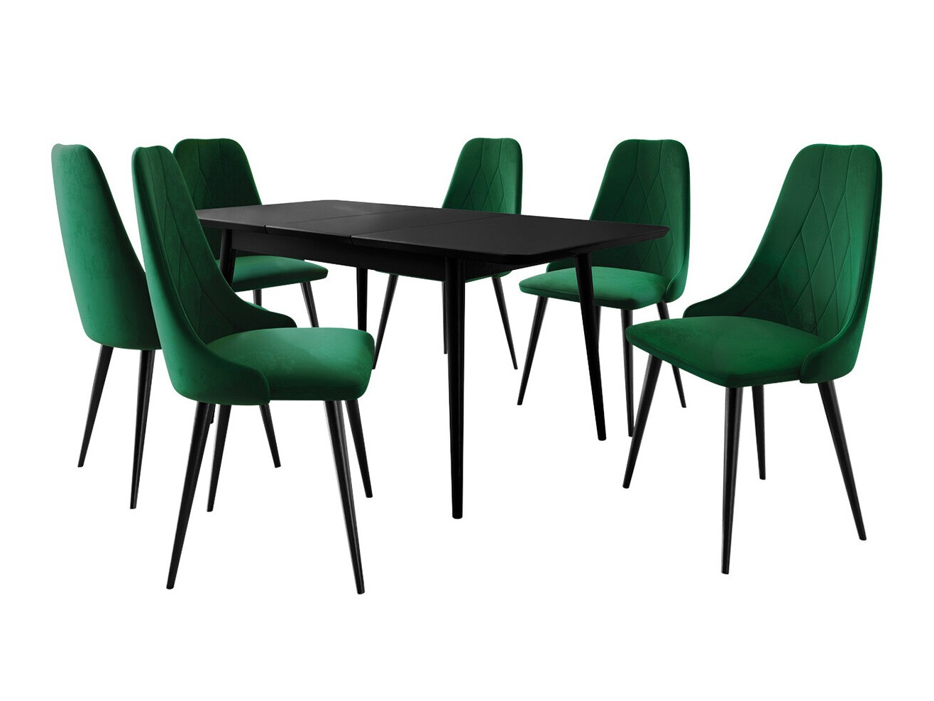 Blagovaonski set Racine 125 (Crna + Magic Velvet 2225)