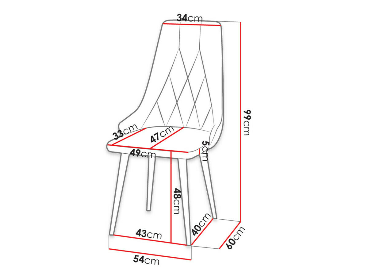 Blagovaonski set Racine 125 (Crna + Magic Velvet 2258)