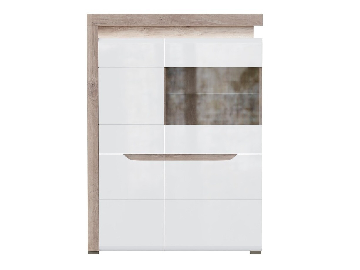 Ormarić Revelmi 104 (Hrast + Sjajno bijela)