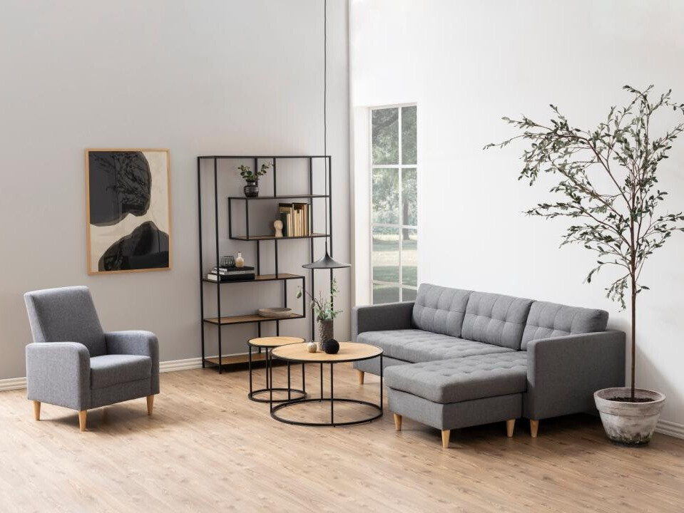 Stolić za kavu Norsica Sevferi 188 (Crna + Divlji hrast)